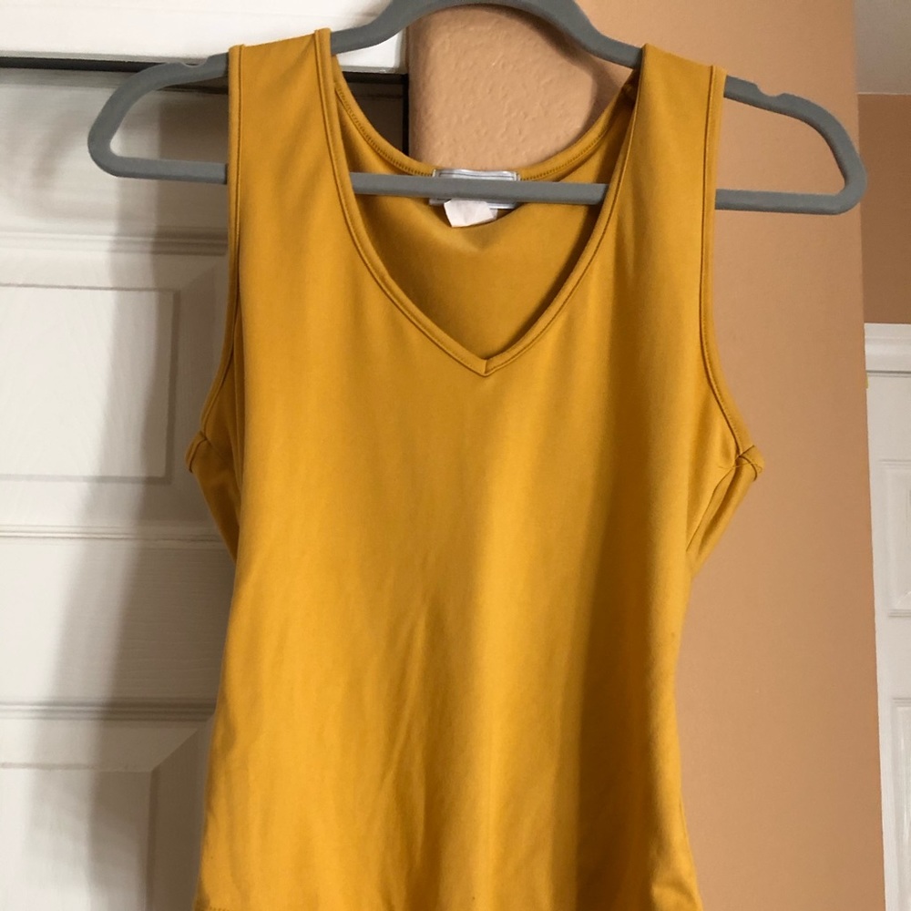Mustard colored bodysuit